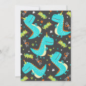 Dinosaur Birthday Invitation Dinosaur Roar Party Kaart (Achterkant)