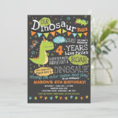 Dinosaur Birthday Invitation Dinosaur Roar Party Kaart (Staand voorkant)