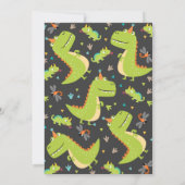 Dinosaur Birthday Invitation Dinosaur Roar Party Kaart (Achterkant)