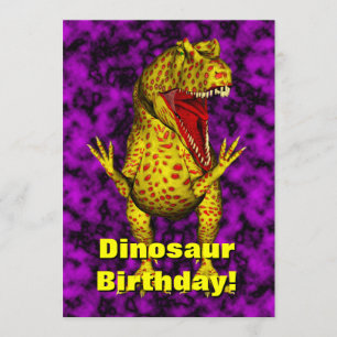 Dinosaur Birthday Invite Kaart