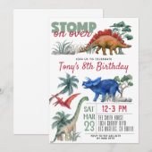 Dinosaur Birthday Kaart (Voorkant / Achterkant)