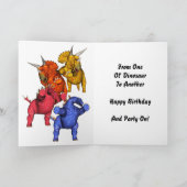 Dinosaur Birthday Kaart (Binnen)