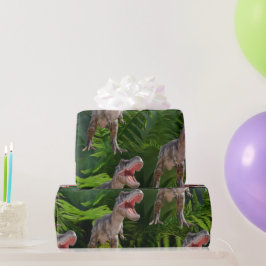 Dinosaur Birthday Oerwoud Jurassic World Cadeaupapier