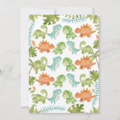 Dinosaur Birthday Parade Kaart (Achterkant)