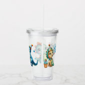 Dinosaur Birthday Party Acryl Drinkbeker (Rechts)