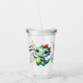 Dinosaur Birthday Party Acryl Drinkbeker (Links)