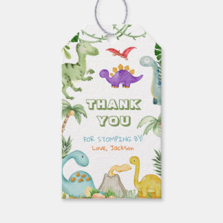 Dinosaur Birthday Party Bedankt voor Stomping door Cadeaulabel