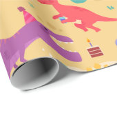 Dinosaur Birthday Party Cadeaupapier (Rol Hoek)