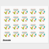 Dinosaur Birthday Party Favor Gift Sticker (Vel)