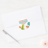 Dinosaur Birthday Party Favor Gift Sticker (Envelop)