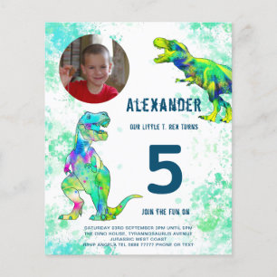 Dinosaur Birthday Party fotobudget Flyer