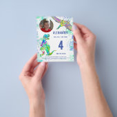 Dinosaur Birthday Party fotobudget Flyer (Hand)