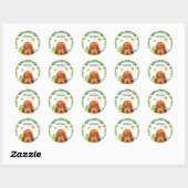 Dinosaur Birthday Party Hartelijk dank Ronde Sticker (Vel)