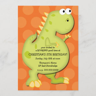 Dinosaur Birthday Party Invitation Kaart