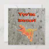 Dinosaur Birthday Party Invitation Kaart (Achterkant)