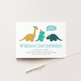 Dinosaur Birthday Party Invitation Kaart