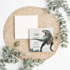 Dinosaur Birthday Party Invitation Kaart