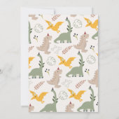 Dinosaur Birthday Party Invitation Kaart (Achterkant)