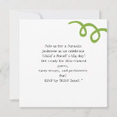 Dinosaur Birthday Party Invitation Save The Date (Achterkant)