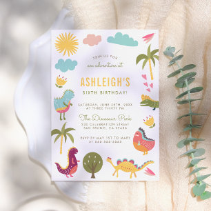 Dinosaur Birthday Party   Jongen of meisjes Kaart