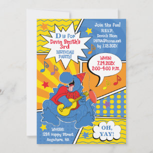 Dinosaur Birthday Party Kaart