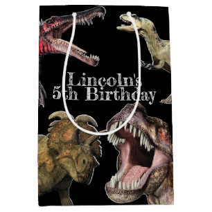 Dinosaur Birthday Party Personalized T-Rex Medium Cadeauzakje