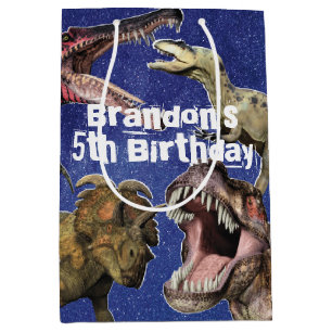 Dinosaur Birthday Party Personalized T-Rex Medium Cadeauzakje