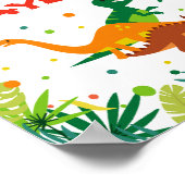 Dinosaur Birthday Party Sign Poster (Hoek)