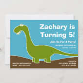 Dinosaur Birthday Party Theme Kaart (Voorkant)