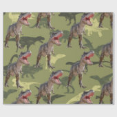 Dinosaur Birthday Pattern Jurassic World Cadeaupapier (Vlak)