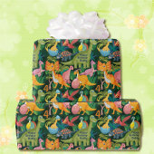 Dinosaur Birthday Personaliseer naam en leeftijdsc Cadeaupapier