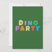Dinosaur Birthday Simple Cute First Birthday Baby Kaart (Achterkant)
