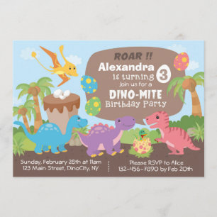 Dinosaur Birthday Uitnodiging