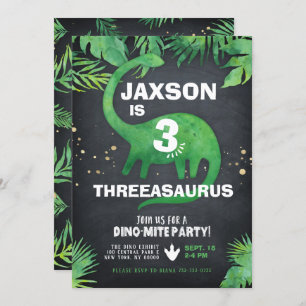 Dinosaur Birthday Uitnodiging