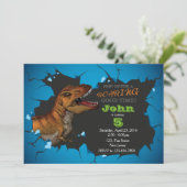 Dinosaur Birthday - uitnodiging (Staand voorkant)