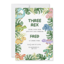 Dinosaur Birthday Uitnodiging