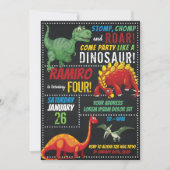 Dinosaur Birthday Uitnodiging (Voorkant)