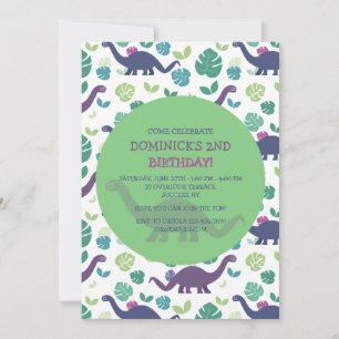Dinosaur Birthday Uitnodiging