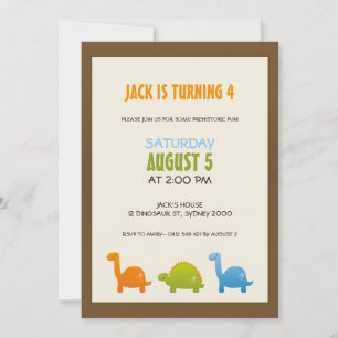 Dinosaur Birthday Uitnodiging