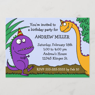 Dinosaur Birthday Uitnodiging