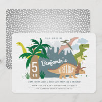 Dinosaur Birthday Uitnodiging