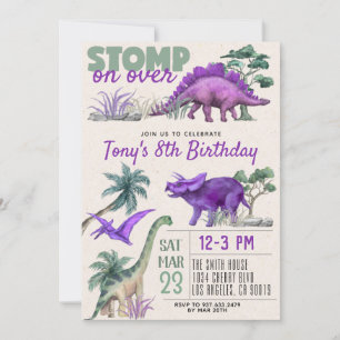 Dinosaur Birthday Uitnodiging