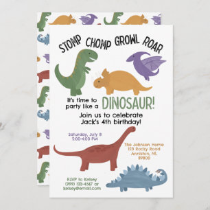 Dinosaur Birthday Uitnodiging