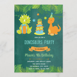 Dinosaur Birthday - uitnodiging