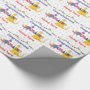 Dinosaur Birthday wrappaper Cadeaupapier