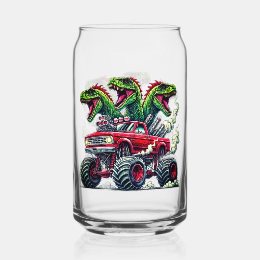Dinosaur  blikvorm glas (Voorkant)