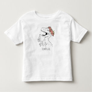 Dinosaur Bloemenmeisje Kinder Shirts
