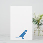 Dinosaur Blue Briefpapier (Staand voorkant)