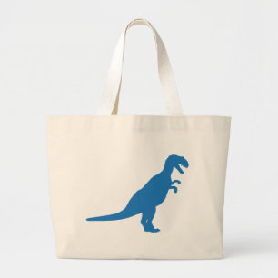 Dinosaur Blue Grote Tote Bag