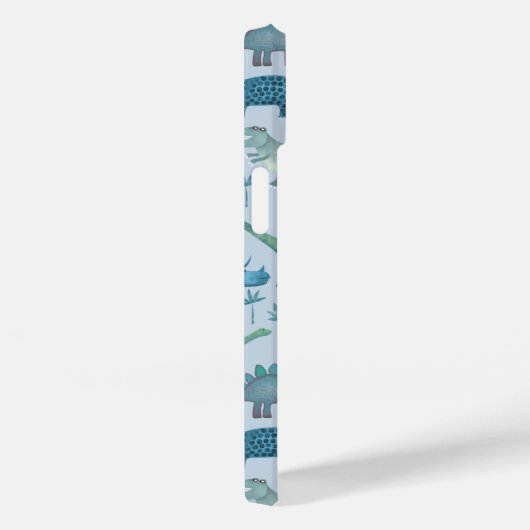 Dinosaur Blue Pattern Case-Mate iPhone Case (Achterkant / Rechts)